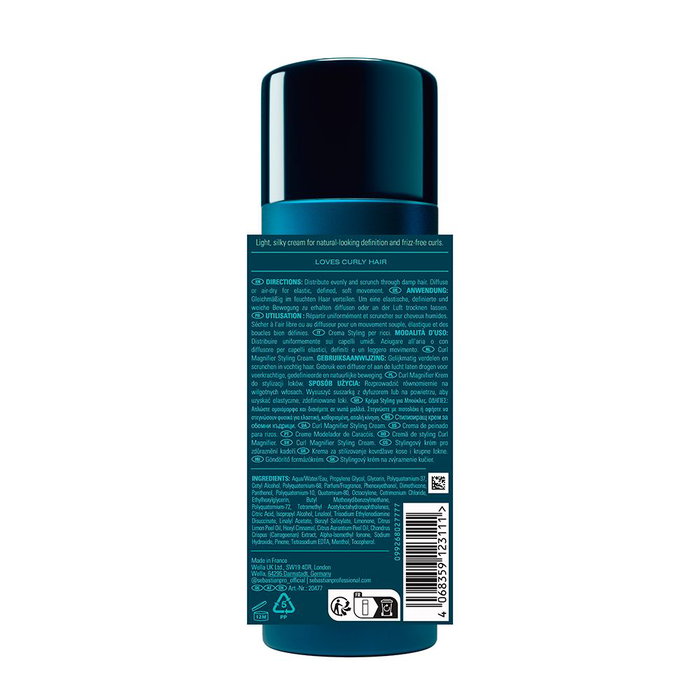 Sebastian Professionals Crème Coiffante Twisted Curl Magnifier - Définition des Boucles, Anti-Frisottis - 145 ml