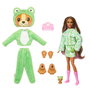 Barbie Cutie Reveal Disfraces Perro Rana HRK24 - Poupée avec 10 surprises, ami peluche chiot en costume de grenouille, jouet Mattel