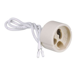 Simon Porte-lampe GU10 en céramique blanc avec câble 10 cm