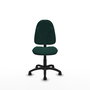 Chaise Algarra Contact permament de base Cuir écologique Vert foncé Structure polyamide noire Sans accoudoirs Sans appui-tête Roulettes en nylon 50 mm