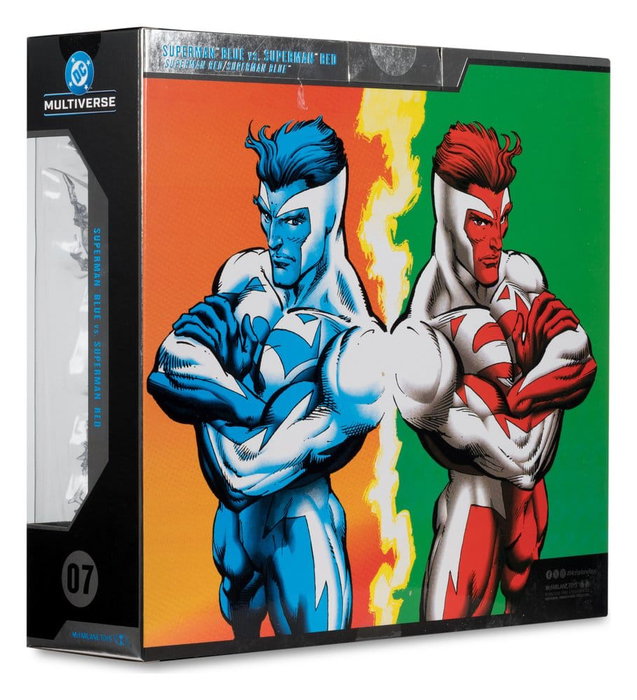 McFarlane Toys DC Multiverse Pack 2 Figurines Superman Blue vs. Superman Red (Gold Label)