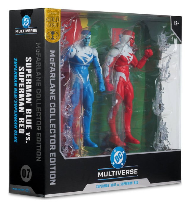 McFarlane Toys DC Multiverse Pack 2 Figurines Superman Blue vs. Superman Red (Gold Label)