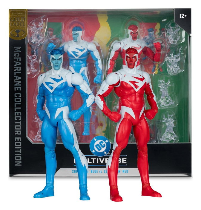 McFarlane Toys DC Multiverse Pack 2 Figurines Superman Blue vs. Superman Red (Gold Label)