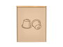 KINVARA Lot de 12 Bocaux Carrés Beige avec Couvercle en Bambou