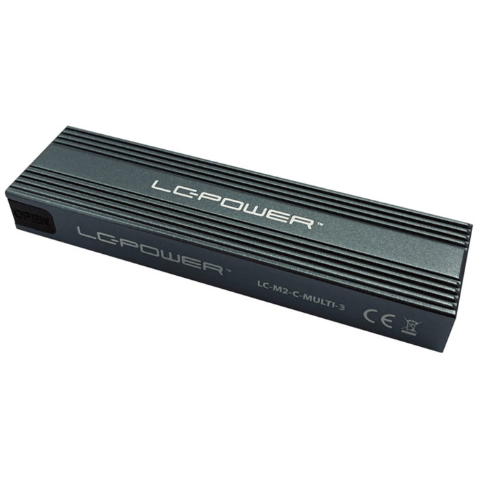 LC-Power LC-M2-C-MULTI-3 Boîtier SSD M.2 NVMe et SATA Anthracite LC-Power LC-M2-C-MULTI-3 Boîtier SSD M.2 NVMe et SATA Anthracite