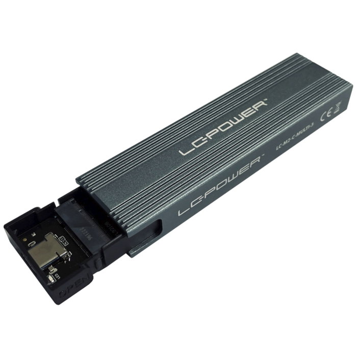 LC-Power LC-M2-C-MULTI-3 Boîtier SSD M.2 NVMe et SATA Anthracite LC-Power LC-M2-C-MULTI-3 Boîtier SSD M.2 NVMe et SATA Anthracite