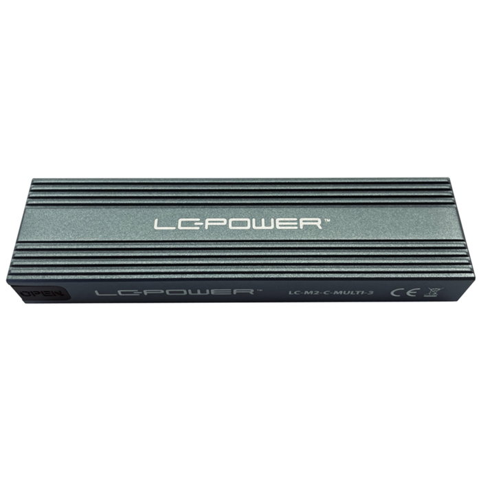LC-Power LC-M2-C-MULTI-3 Boîtier SSD M.2 NVMe et SATA Anthracite LC-Power LC-M2-C-MULTI-3 Boîtier SSD M.2 NVMe et SATA Anthracite