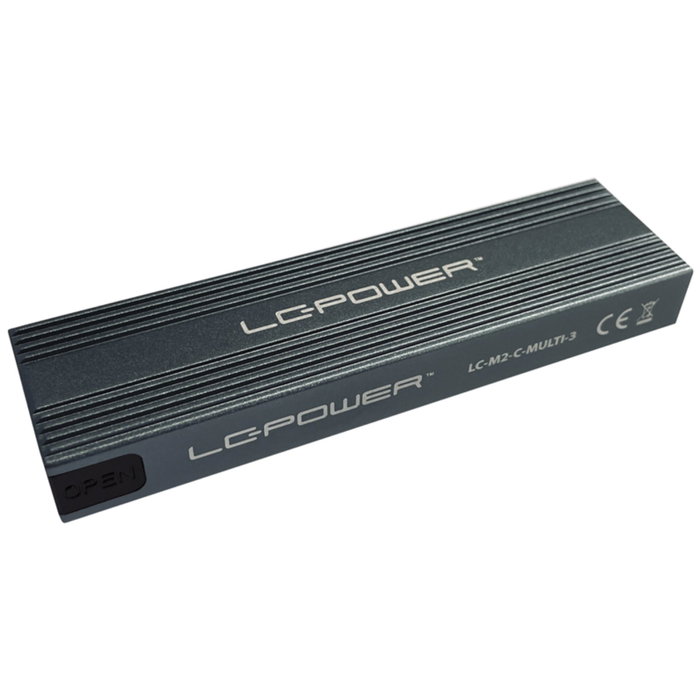 LC-Power LC-M2-C-MULTI-3 Boîtier SSD M.2 NVMe et SATA Anthracite LC-Power LC-M2-C-MULTI-3 Boîtier SSD M.2 NVMe et SATA Anthracite
