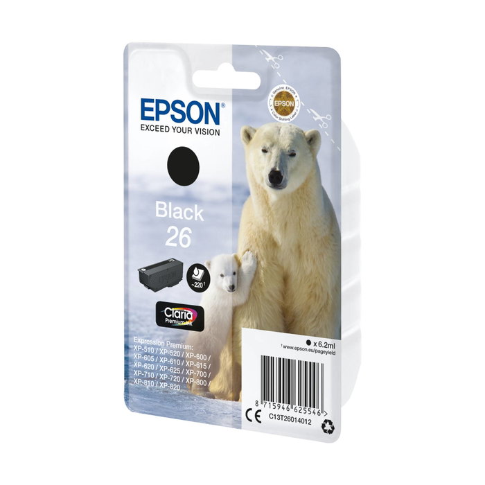 Epson Cartouche d'encre T2601 Noire Claria Premium (C13T26014012) Epson Cartouche d'encre T2601 Noire Claria Premium (C13T26014012)