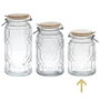 Cook Concept Bocal de conservation en verre 1,8 L avec couvercle en bambou
