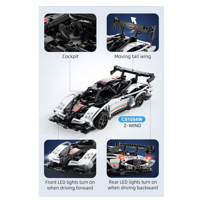 DEQUBE Z Wind Car App+RC 457 pièces DEQUBE Z Wind Car App+RC 457 pièces