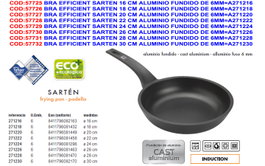 BRA EFFICIENT Poêle en aluminium fondu 30 cm induction