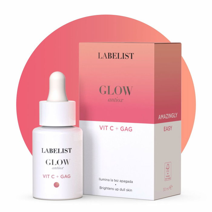 LABELIST COSMETICS Sérum Antioxydant Vit C+ GAG 30 ml pour Teint Fatigue, Illumine, Revitalise & Atténue les Taches Pigmentaires