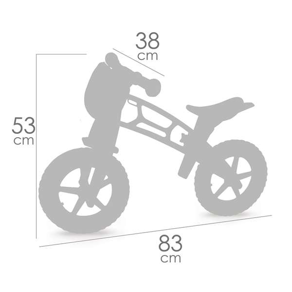 Decuevas Ma Première Draisienne sans Pédales Coco 83x53x38 cm avec Roues EVA, Sac et Selle Réglable en Hauteur pour Enfant dès 3 ans