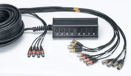 CORDIAL Boîte de scène XLR 12 entrées et 4 sorties avec câble de 30 m