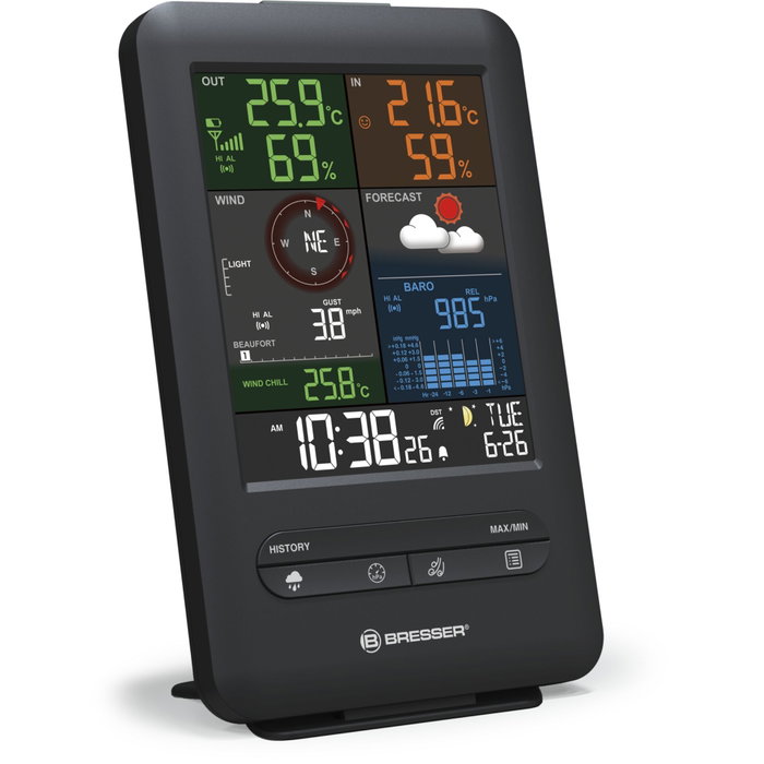 Bresser Weather Center 5-in-1 Beaufort avec écran couleur Bresser Weather Center 5-in-1 Beaufort avec écran couleur