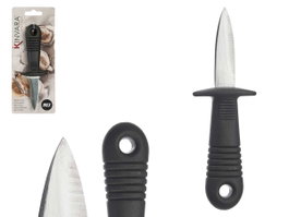 Kinvara Ouvre-huître en acier inoxydable et plastique 15x1,8x5 cm noir et argent (Set de 36)