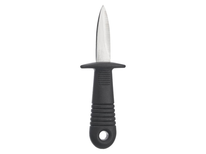 Kinvara Ouvre-huître en acier inoxydable et plastique 15x1,8x5 cm noir et argent (Set de 36)
