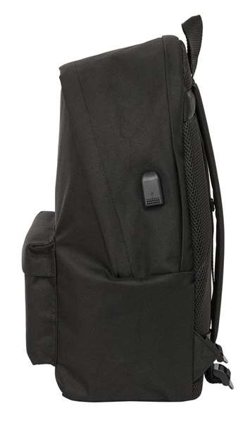 Safta Sac à dos double pour ordinateur portable 15,6" avec port USB de recharge - Kings League 31x44x18 cm