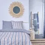 Today Kargo - Parure de lit 2 personnes, housse de couette 220x240 cm + 2 taies 63x63 cm, 100% coton 57 fils/cm, imprimé rayé