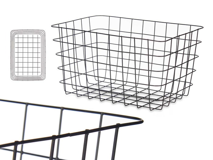 KINVARA Cesta Metal Negra Rectangular GRD KINVARA Cesta Metal Negra Rectangular GRD
