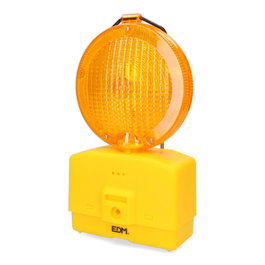 EDM Balise de signalisation LED pour travaux 2x0.05W 6000/8000lm IP42 Autonomie 30h avec détecteur crépusculaire