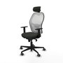 Piqueras y Crespo Chaise de Bureau avec Appui-tête 1D036G2 Noir