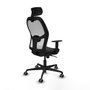 Piqueras y Crespo Chaise de Bureau avec Appui-tête 1D036G2 Noir
