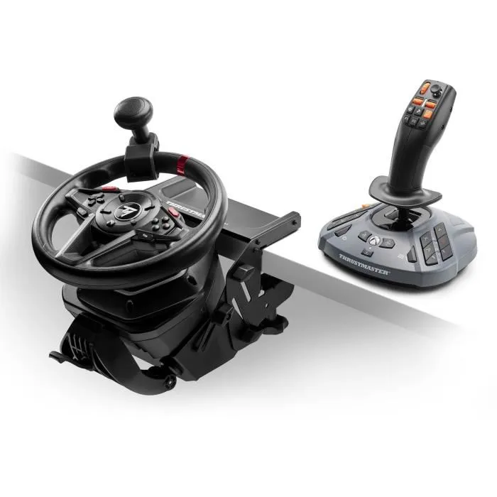 Thrustmaster Joystick SimTask FarmStick pour Farming Simulator 25 - Compatible XBOX - Gris et noir - 6 boutons, molette, mini-stick, gâchette