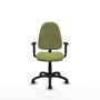 PIQUERAS Y CRESPO Chaise de bureau Algarra vert olive avec accoudoirs 1D et roulettes parquet