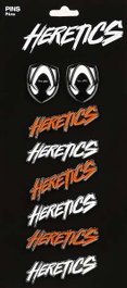 Team Heretics - Lot de 8 Pins Électroniques pour Collection dans Blister 8x18 cm - Safta