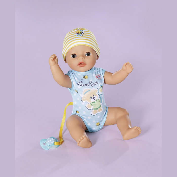 Zapf Creation Baby Born Little Magic Boy - Poupée garçon interactif 36 cm avec 7 fonctions réalistes (biberon, pipi, bain) - Référence 834602