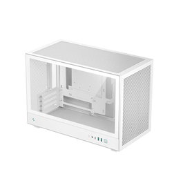 Deepcool CH260 Boîtier PC Gaming Micro Tour Blanche, ABS/SPCC/Vitre Trempée, USB 3.2