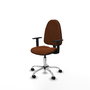 PIQUERAS Y CRESPO Chaise de bureau Algarra, Similicuir Marron, Mécanisme Contact Permanent