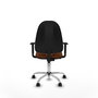PIQUERAS Y CRESPO Chaise de bureau Algarra, Similicuir Marron, Mécanisme Contact Permanent