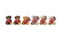 Creaciones Lloris Display Osito Cori 16cm - Peluche en peluche avec 6 couleurs - Lot de 12 unités par display