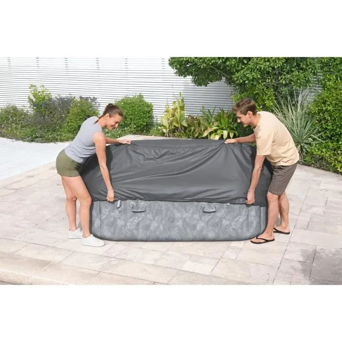 Bestway - Couverture thermique EnergySense pour spa carré 230 x 230 x 71 cm, isolation double épaisseur, matériau imperméable DuraPlus Bestway - Couverture thermique EnergySense pour spa carré 230 x 230 x 71 cm, isolation double épaisseur, matériau imperméable DuraPlus