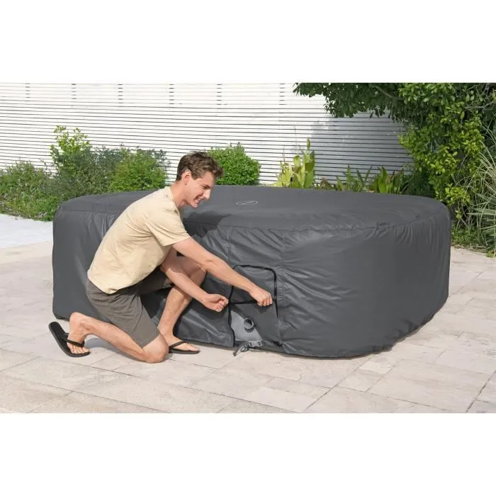Bestway - Couverture thermique EnergySense pour spa carré 230 x 230 x 71 cm, isolation double épaisseur, matériau imperméable DuraPlus Bestway - Couverture thermique EnergySense pour spa carré 230 x 230 x 71 cm, isolation double épaisseur, matériau imperméable DuraPlus
