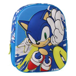 Cerdá Sac à dos enfantiel 3D Sonic Bleu