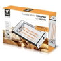 Thulos Th-TP102 Grille-pain plat inox 600W avec minuterie, bac récupérateur de miettes, signal sonore