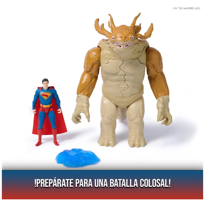 SPIN MASTER Battle Pack Superman et Kaiju Monster 6073195 - Figurines de 15 cm et 30 cm - DC Comics - Multilingue