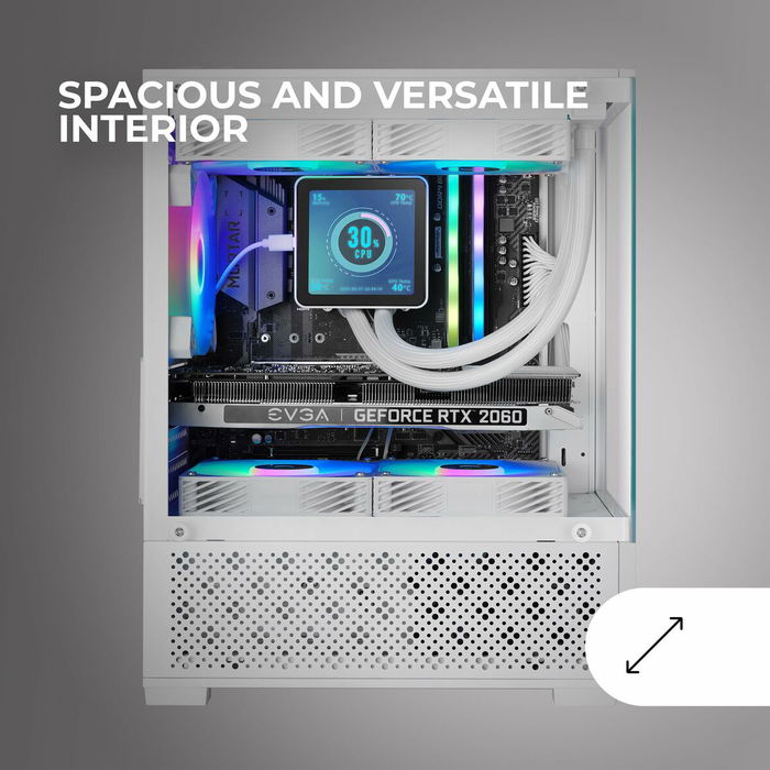 Boîtier ATX semi-tour Mars Gaming MC-SE2 Blanc Boîtier ATX semi-tour Mars Gaming MC-SE2 Blanc