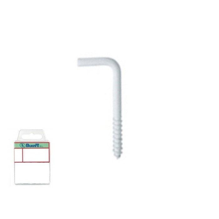 DUVER Blister de 10 pointes à vis filetées blanches, mesures 18-50 mm, pour fixation murale DUVER Blister de 10 pointes à vis filetées blanches, mesures 18-50 mm, pour fixation murale