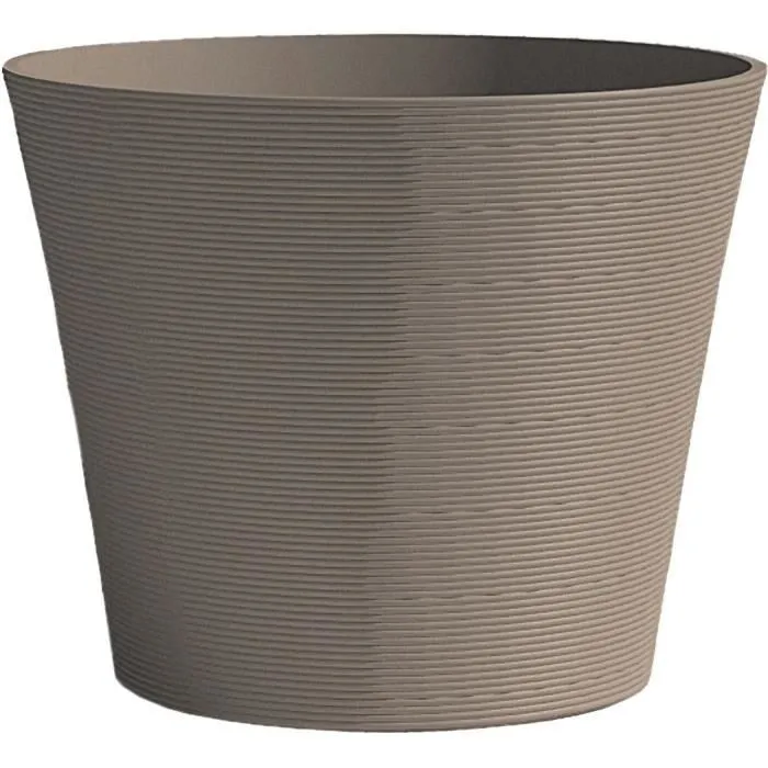 Garden Id Green Care Sense Pot de fleurs 50 x 41 cm - Taupe - Résistant UV et gel - 100% recyclé - Garantie 10 ans - Intérieur/Extérieur Garden Id Green Care Sense Pot de fleurs 50 x 41 cm - Taupe - Résistant UV et gel - 100% recyclé - Garantie 10 ans - Intérieur/Extérieur