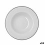 Assiette creuse Bidasoa Glacial Filo Blanc Céramique Ø 23,5 cm (24 Unités)