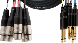 CORDIAL Multipar 8 Jack Stéréo/8 XLR 3 m Câble Audio Multicœur