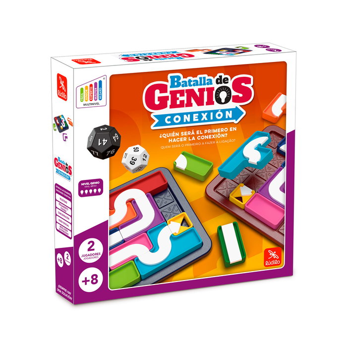 Lúdilo - Juego Batalla De Genios Conexión 89069 - Jeu de stratégie et casse-tête avec dés et cartes - Pour adultes et enfants à partir de 8 ans