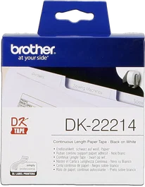 Brother DK-22214 Étiquettes continues 12mm x 30mm x 30,48m Noir sur blanc