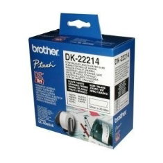 Brother DK-22214 Cinta Continua d'Étiquettes Blanche 12 mm pour Série QL