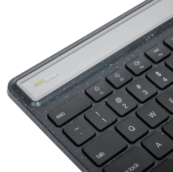 Targus AKB868ES Clavier Sans Fil Solaire EcoSmart Bluetooth Full Size USB-C Noir Antimicrobien